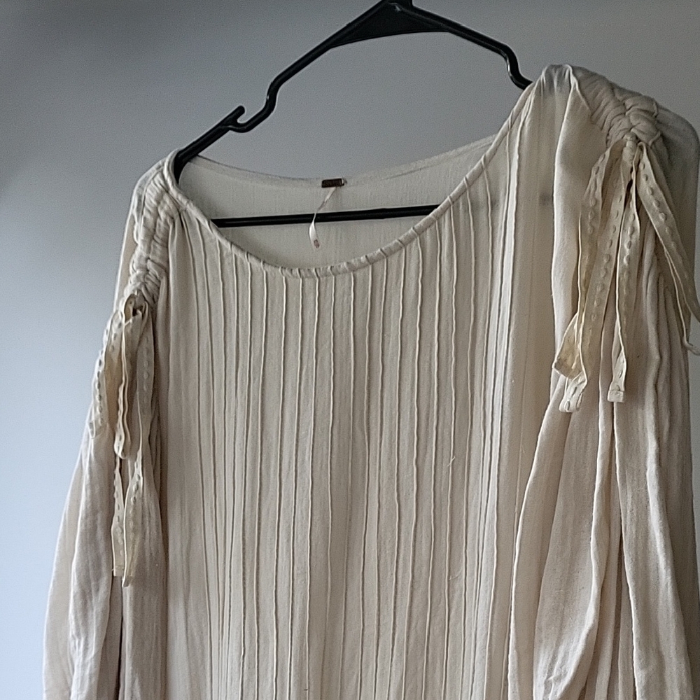 Free People Ivory Ruffle Mini Dress - Picture 4 of 10